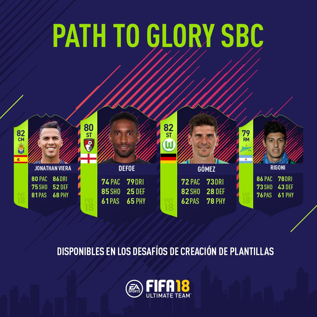 Path to Glory – Camino a la gloria – FUT 18 – Todo Ultimate Team